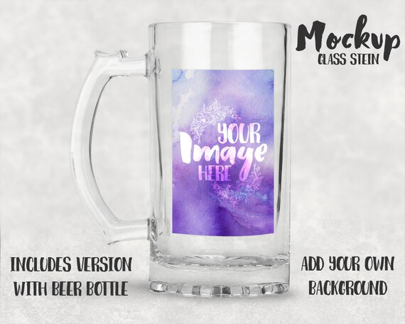 Download Glass Stein Mockup Template Dye Sublimation Beer Mug Free Mockups Design Template PSD Mockup Templates