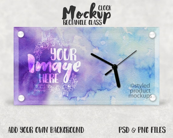 Download Dye Sublimation Glass Photo Panel With Clock Mockup Template Square Book Mockup Psd Free Download All Free Mockups
