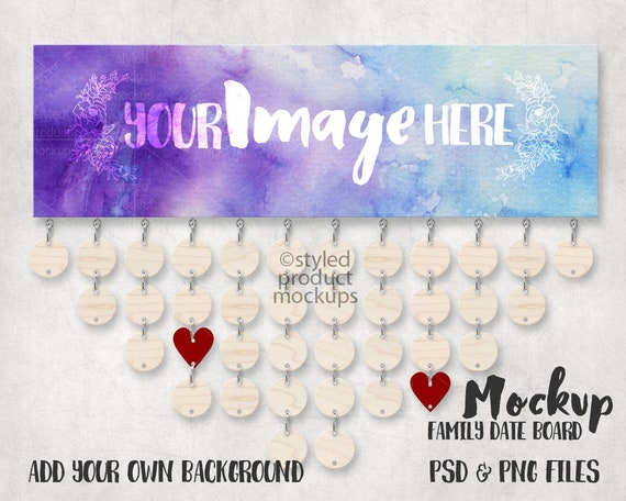 Family Celebration And Anniversary Board Mockup Template Add