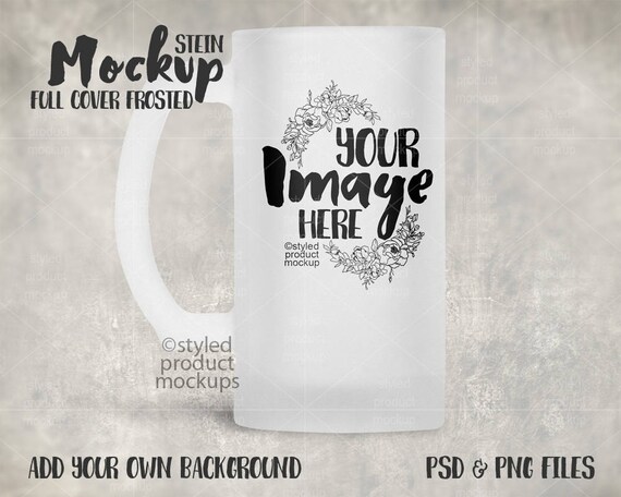 Frosted Glass 16 Oz Stein Template Mockup Includes Frosted Glass 16 Oz Stein Template Mockup Includes