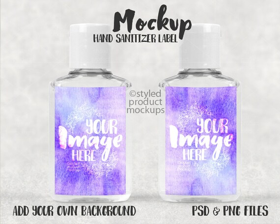 Download Free Hand Sanitizer Label Mockup Template Add Your Own A4 Flyer PSD Mockup Template
