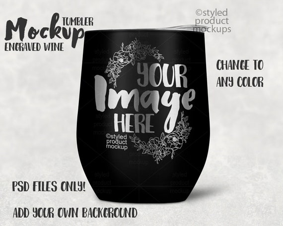 Dye Sublimation 12 Oz Stemless Wine Tumbler With Engraved