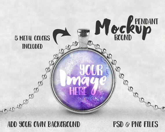 Round Pendant Mockup Template With Ball Chain Add 3d Book Cover Mockup Psd Free All Free Mockups