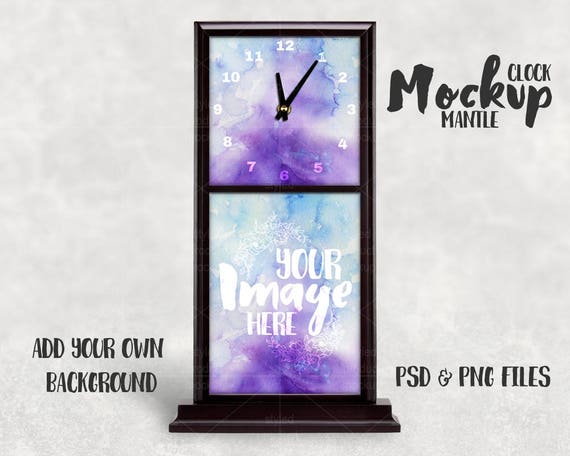 Sublimation Mantle Clock Template Mockup Add Your Own Sublimation Mantle Clock Template Mockup Add Your Own
