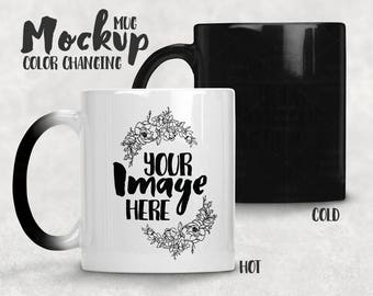 Download Free Color Changing Coffee Mug Template Mockup Dye Sublimation Magic Mug Free T Shirt Mockup For Photoshop Psd PSD Mockup Template