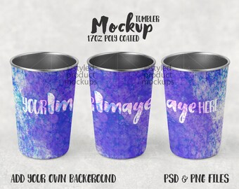 Download Free Dye Sublimation 17 Oz Stainless Steel Polymer Injected Tumbler Mockup Template Full Wrap View 3d Photorealistic Logo Mockup Free Download PSD Mockup Template