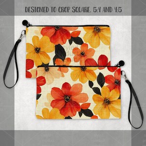 Sublimation Leinen Reißverschlusstasche Mockup – PSD, Smart Objekt, Canva, PNG | Kosmetiktasche Mockup Bild 6