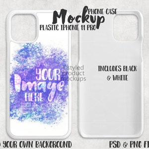 Dye Sublimation Phone 11 Pro Handyhülle Mockup | Fügen Sie Ihr eigenes Bild und Hintergrund hinzu