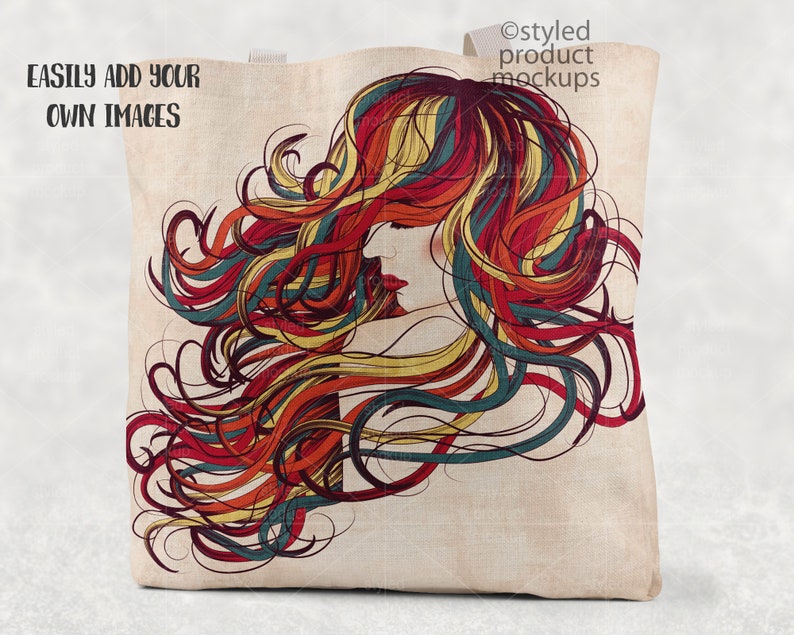 Download Dye sublimation linen tote bag mockup template Add your own | Etsy