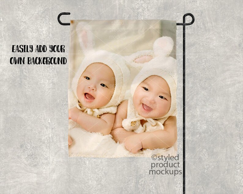 Download Hanging Garden Flag Mockup Template Add your own image and ...