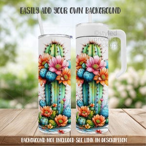 20oz Tumbler Mockup | Handle Top Sublimation (PSD, Canva, PNG) image 3