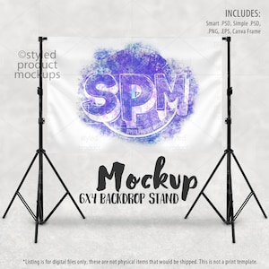 Party table backdrop stand mockup | Add your own image and background