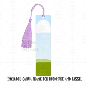 1x4 Bookmark Mockup with tassel | PSD Smart Object, PNG, EPS & Canva Frame image 4