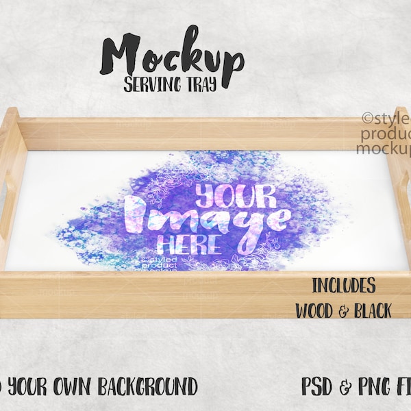 Dye sublimation serving tray Mockup | Add your own image and background