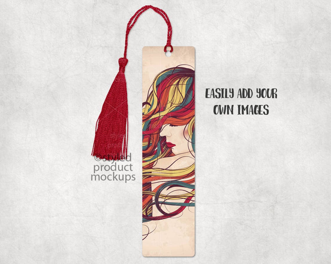 Sublimation Bookmark With Hole for Tassel Mockup Add Your Etsy UK