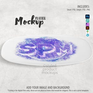 White thermosaf decoplate platter Mockup | Add your own image and background