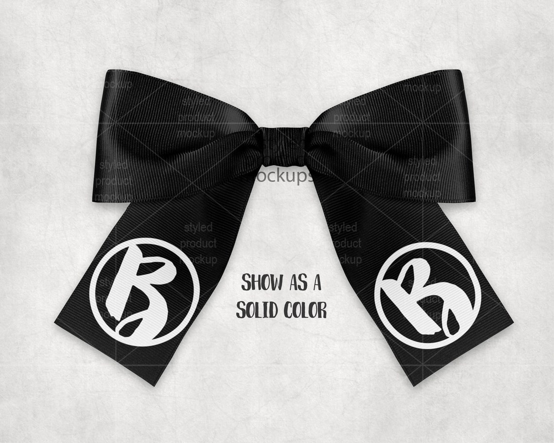 Dye Sublimation Grosgrain Ribbon Cheer Bow Mockup Add Your Etsy