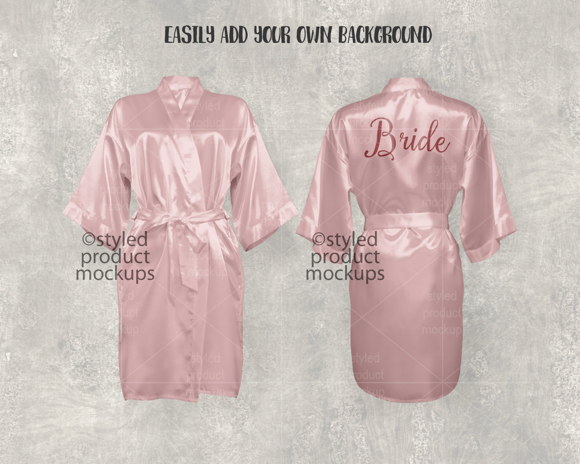 Satin Kimono Robe Mockup | Add Your Own Image and Background - Etsy