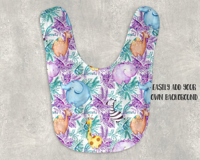 Download Fleece baby bib mockup template Add your own image and | Etsy