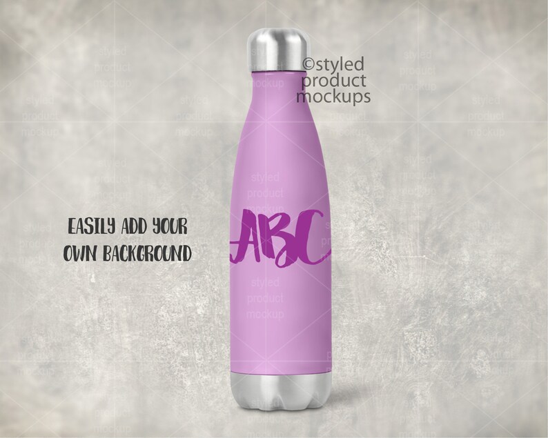 Download Soda bottle style color coated tumbler Mockup Add your own ...