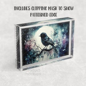 Mockup av kristallfotoblock 4x6 | Sublimering PSD | Glasfotoram bild 7