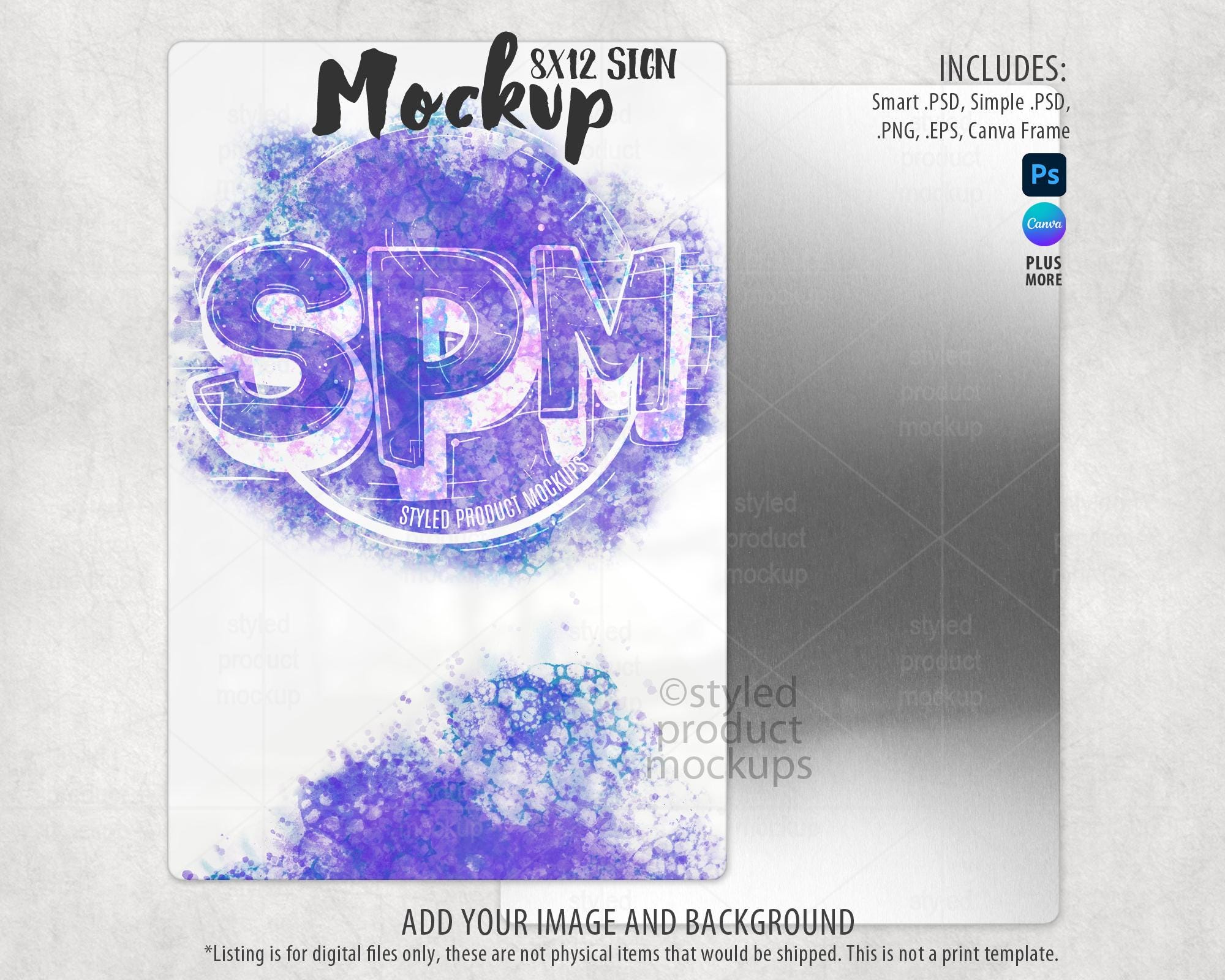 Sublimation Rounded Top Rectangular Sign Dye Sublimation 8 X 12 Rectangle Sign Mockup Template | Add Your Own ...