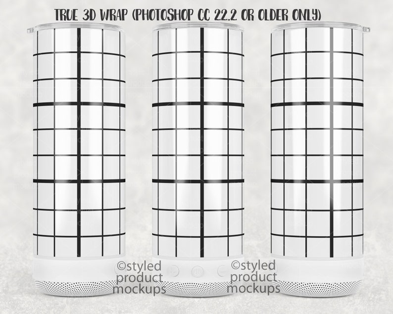 Dye Sublimation Straight Speaker Tumbler Full Wrap View Mockup Etsy UK