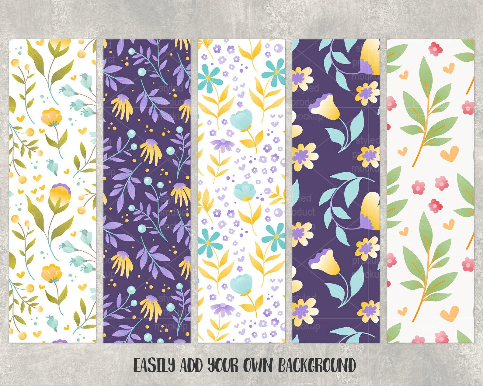 Paper Bookmark Set Mockup Add Your Own Image and Background - Etsy