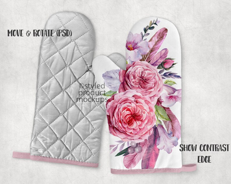 Download Dye sublimation oven mitt mockup Add your own image and | Etsy