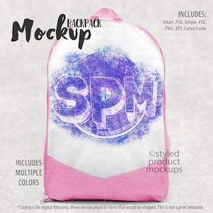 Dye sublimation large backpack Mockup | Add your own image and background