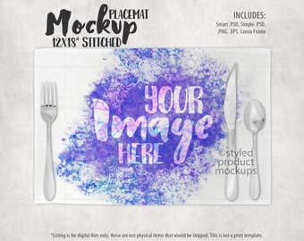 Dye sublimation 12x18 placemat Mockup | Add your own image and background