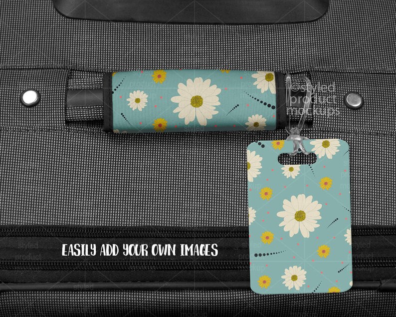 Sublimation Rectangle Luggage Tag and Wrap Mockup Template Etsy