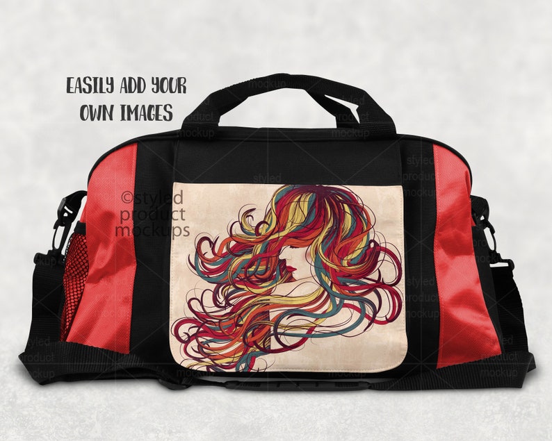 Download Dye sublimation duffel bag mockup Add your own image and ...