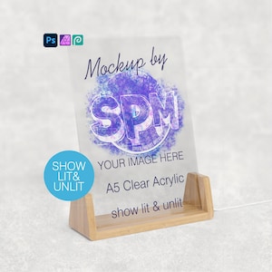 LED Acryl Fotorahmen Mockup | Smart PSD | LED Foto Display Mockup Bild 1