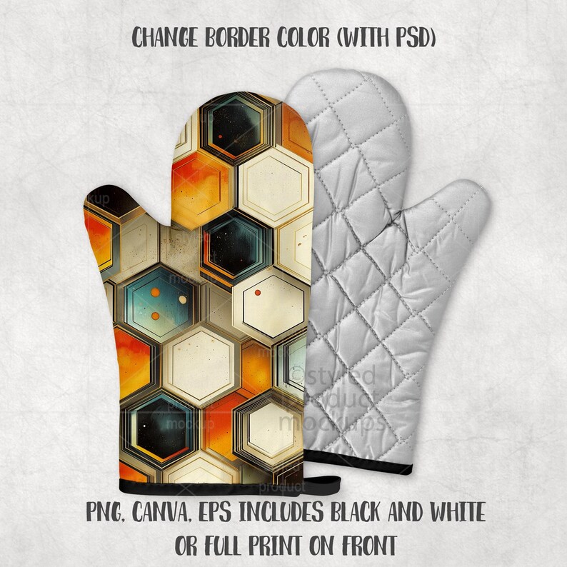 Mockup ovenwant | Kleurstofsublimatie, canvaslijst (digitale download) afbeelding 8