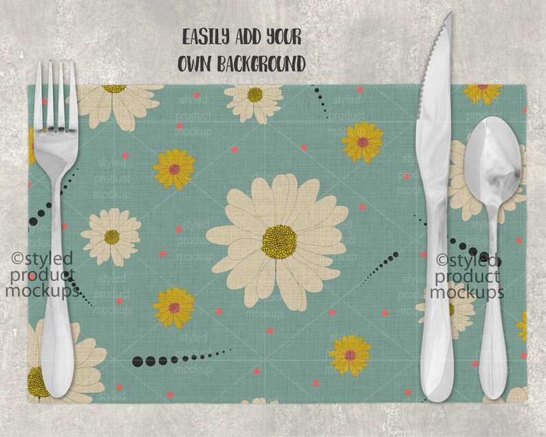 Download Dye sublimation linen placemat mockup Add your own image and | Etsy