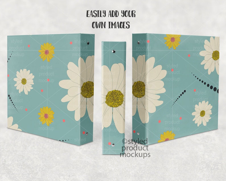 Three ring binder mockup template Add your own image and | Etsy