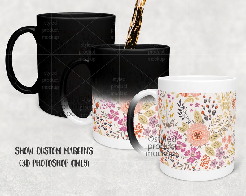 Download Dye sublimation 11oz color changing magic mug Mockup Add ...