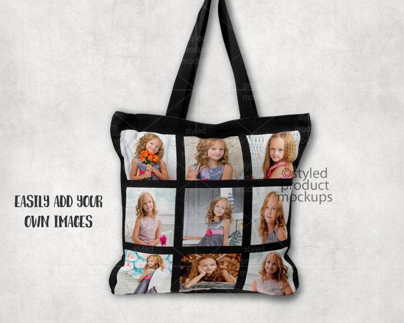 Download Dye sublimation 9 panel tote bag Mockup Add your own image ...