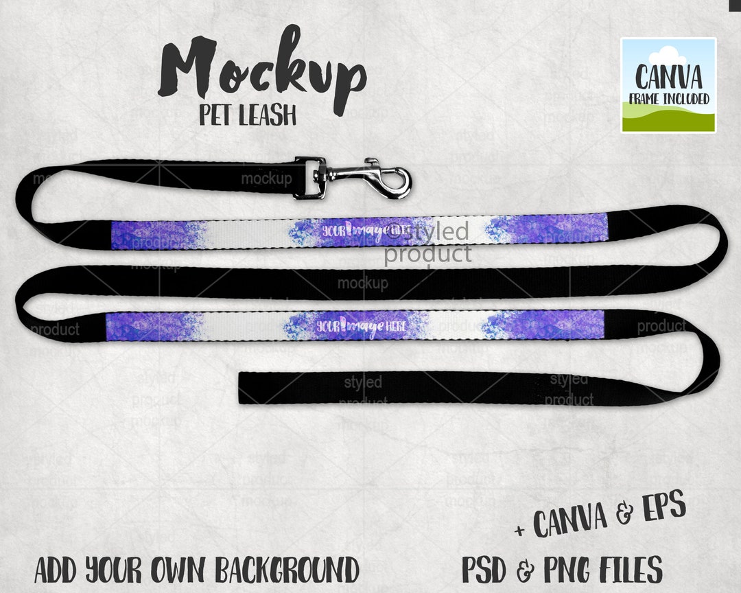 Dye Sublimation Pet Leash Mockup Add Your Own Image and Etsy