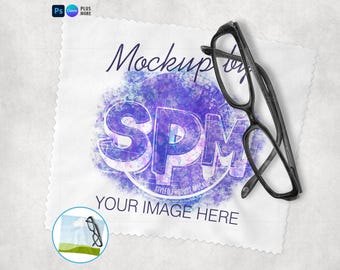Eyeglass Cleaner Cloth Mockup PSD | Sublimation Lens Cloth Mockup | Canva Eyeglass Cloth