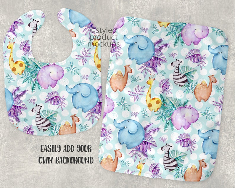 Dye sublimation micro velour baby bib and rectangle burp cloth Etsy