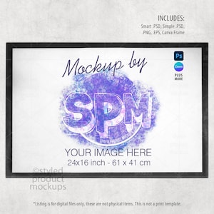 昇華転写プリント 24 x 16インチフロアマット モックアップ | 独自の画像と背景を追加