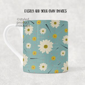 Dye sublimation 8oz bone china mug Mockup Add your own image and background image 2