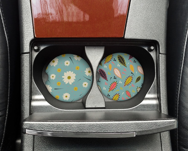 Dye sublimation neoprene fabric car coaster mockup Add your Etsy