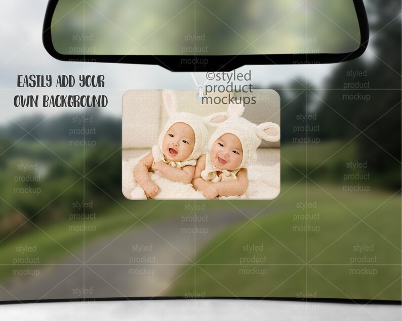 Dye Sublimation Horizontal Rectangle Air Freshener Mockup Etsy
