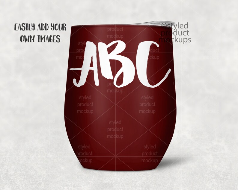 Download Dye sublimation 12 oz stemless wine tumbler mockup template | Etsy