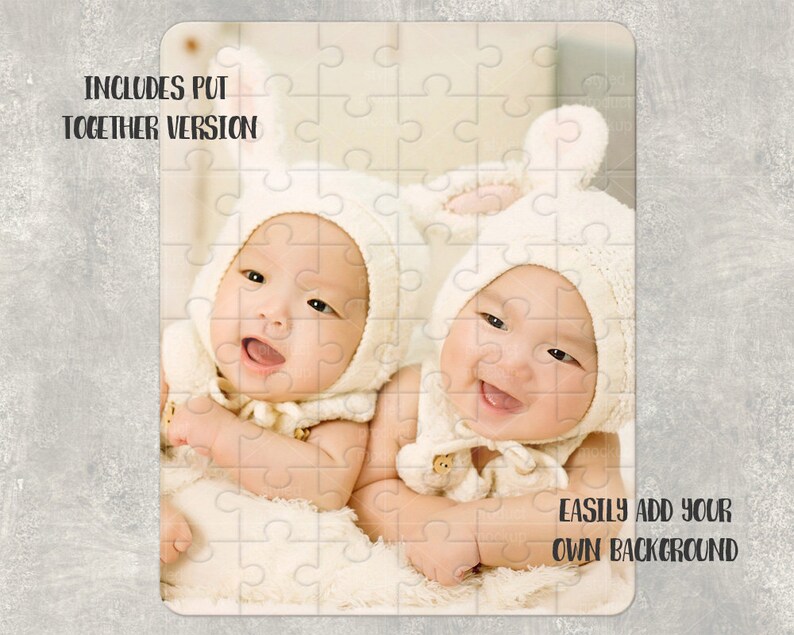 Download Dye sublimation 48 piece jigsaw puzzle mockup template Add ...