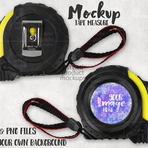 Dye sublimation tape measure Mockup | Add your own image and background