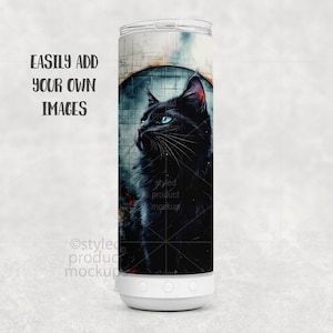 Maqueta de vaso térmico delgado de 20 oz para sublimación (PSD, Canva, PNG) imagen 4